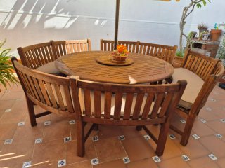 Conjunto de jardín de teca