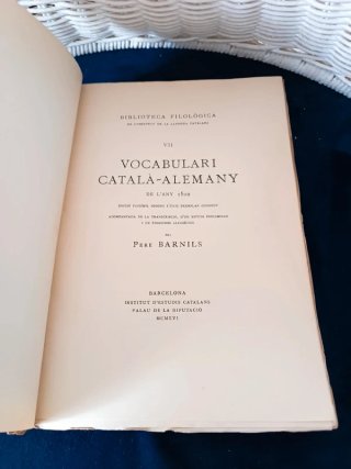 Diccionario catalán-alemán antiguo vintage 1916