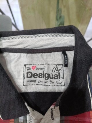 Polo Desigual manga corta cuadros