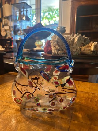 Vaso Murano Decorato Fiorato
