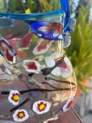 Vaso Murano Decorato Fiorato