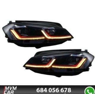 Faros delanteros Red edition Led para VW Golf 7.5