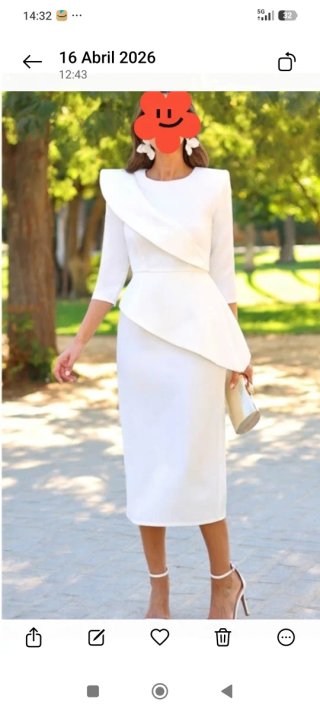 Vestido blanco elegante talla M