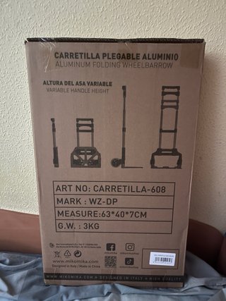 ¡OFERTA HOY! Carretilla de mano plegable Nueva