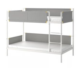 Literas Ikea Blanco y Gris