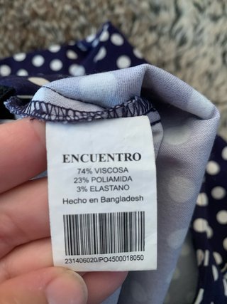 Pantalones de lunares azul y blanco