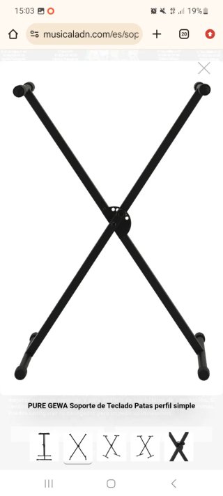 Soporte Teclado PURE GEWA Patas Perfil Simple
