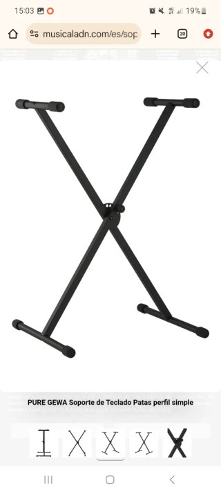 Soporte Teclado PURE GEWA Patas Perfil Simple