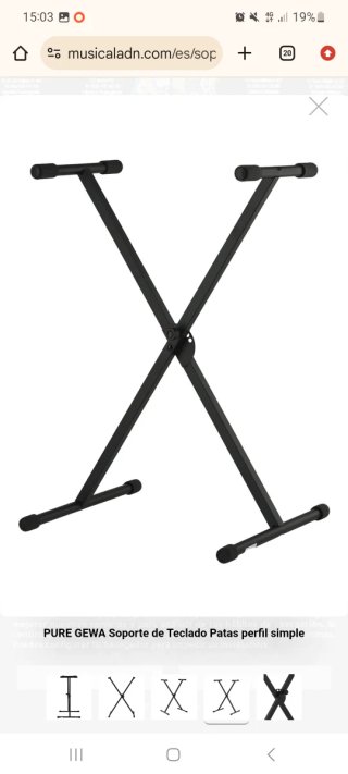 Soporte Teclado PURE GEWA Patas Perfil Simple