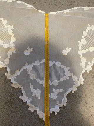 Mantilla antigua encaje blanco