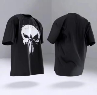 Camiseta The Punisher Negra XL