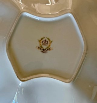 Frutero Porcelana Capeans Vintage Pájaros