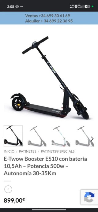 Patinete Eléctrico E-Twow Booster ES10