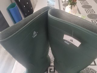 Botas de agua PVC verdes Puntera de seguridad