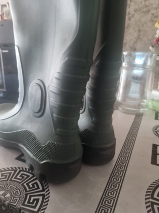 Botas de agua PVC verdes Puntera de seguridad