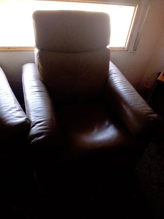 4 Sillones Reclinables Piel Beige