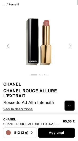 Chanel Rossetto Allure L'Extrait 812 Beige Brut