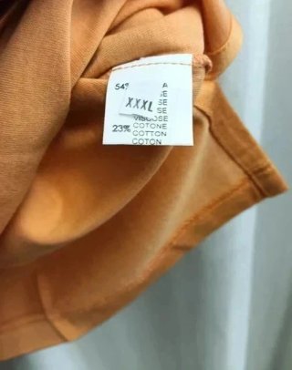 T-shirt donna girocollo, albicocca, taglia 50/L