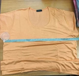T-shirt donna girocollo, albicocca, taglia 50/L