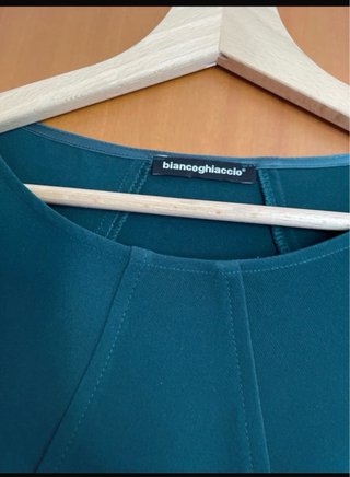 Vestito corto Biancoghiaccio Blu Petrolio Taglia L