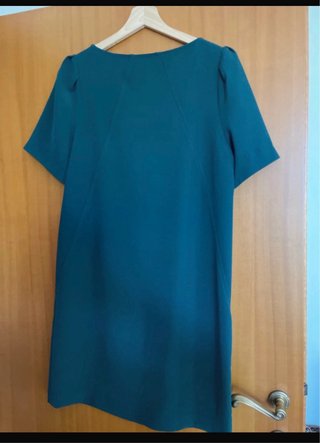 Vestito corto Biancoghiaccio Blu Petrolio Taglia L