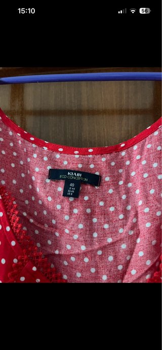 Vestido Kiabi lunares rojo