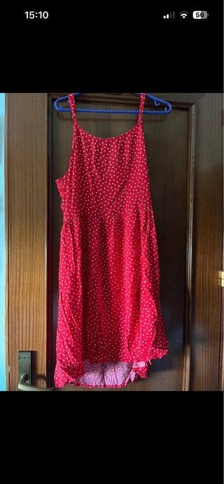 Vestido Kiabi lunares rojo