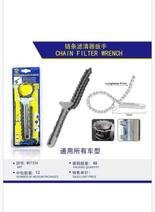 Chiave per filtri olio a catena smontaggio filtri
