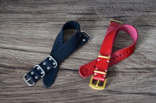 Lote 4 correas de reloj de cuero 20mm