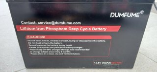 Batería Litio DUMFUME 12.8V 300Ah LiFePO4