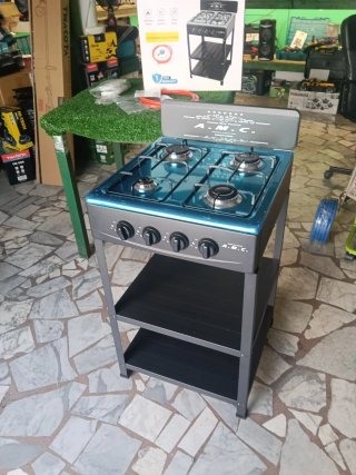 Cucina a gas 4 fuochi con doppia mensola