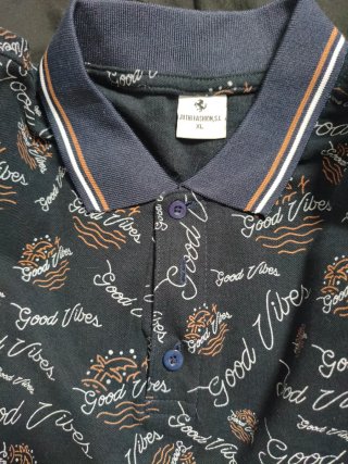 Conjunto Hombre camiseta polo y Pantalón Negro