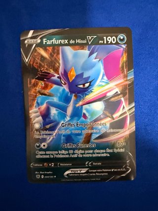 Carta Pokémon Farfurex de Hisui V 190 PV