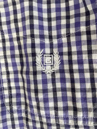 Camisa Chaps XL Cuadros Vichy Lila