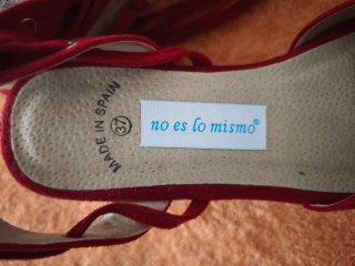 Cuñas rojas con cordones talla 37