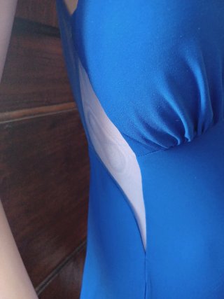 Abito elegante bluette con strass