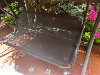 Balanza de jardín + tumbona de regalo
