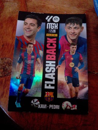 Carta Fútbol Panini Flashback Xavi Pedri 2025/26