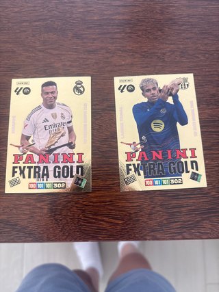 Panini Extra Gold Mbappé y Lamine Yamal