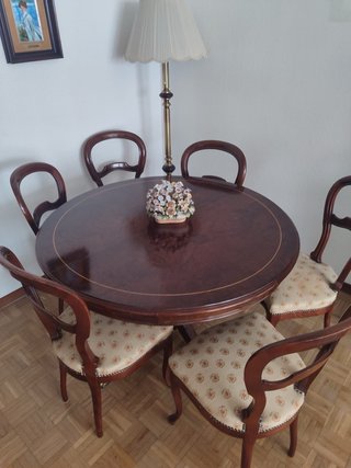 Mesa y 4 Sillas Comedor Madera