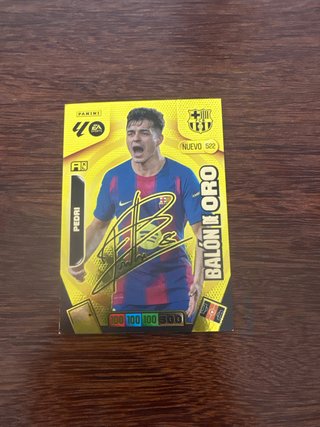 Pedri Balón de Oro Firmado Panini EA Sports