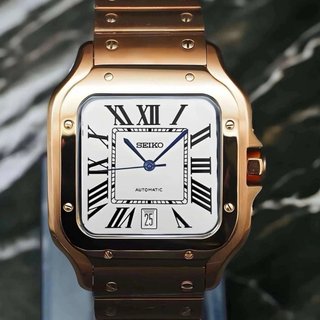 Reloj Seiko Mod Santos Oro Rosa 38mm