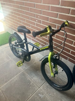 Bicicleta infantil BTWIN negra y verde