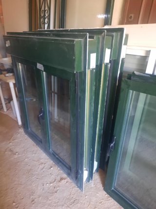 Lote 3 ventanas climalit verde