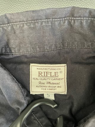 Camisa Rifle Negra Manga Corta Talla S