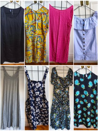Lote vestidos manga corta y tirantes muy cómodos
