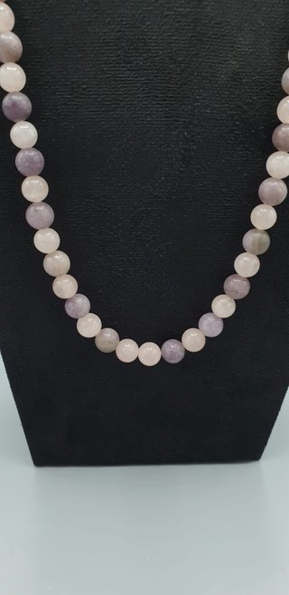 Collana Quarzo Rosa e Oro 14K Artigianale