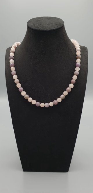 Collana Quarzo Rosa e Oro 14K Artigianale
