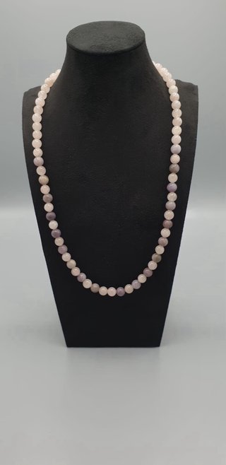 Collana Quarzo Rosa e Oro 14K Artigianale