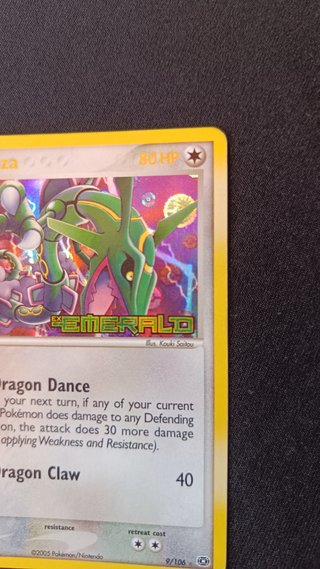 Rayquaza #9 Reverse Holo Emerald Joya sello PSA
